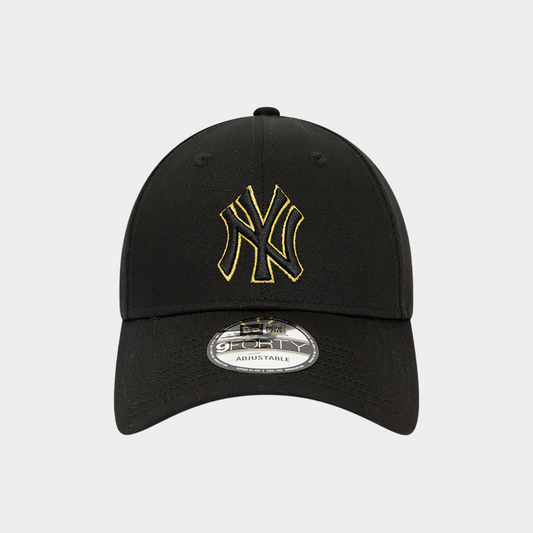 Kepurė New York Yankees Metallic Outline Black 9FORTY Adjustable Cap