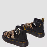 Clarissa II Quad Leopard Leather Sandals