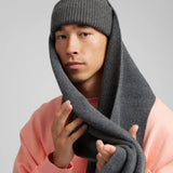 Merino Wool Scarf Heather Grey