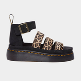 Clarissa II Quad Leopard Leather Sandals