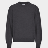Oversized Merino Wool Crew Lava Grey