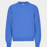 Oversized Merino Wool Crew Pacific Blue