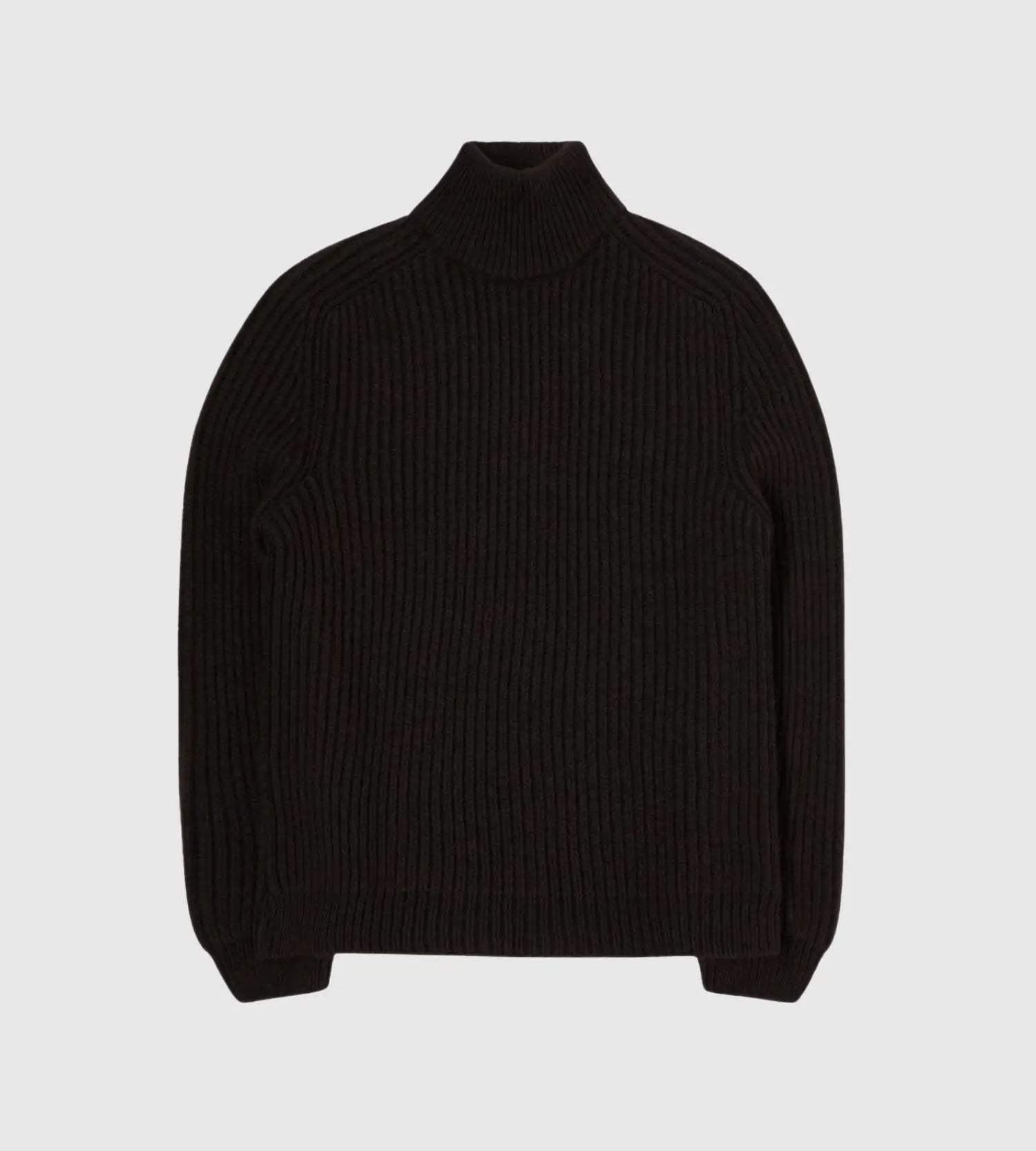 EDWIN RONI HIGH COLLAR SWEATER DARK BROWN