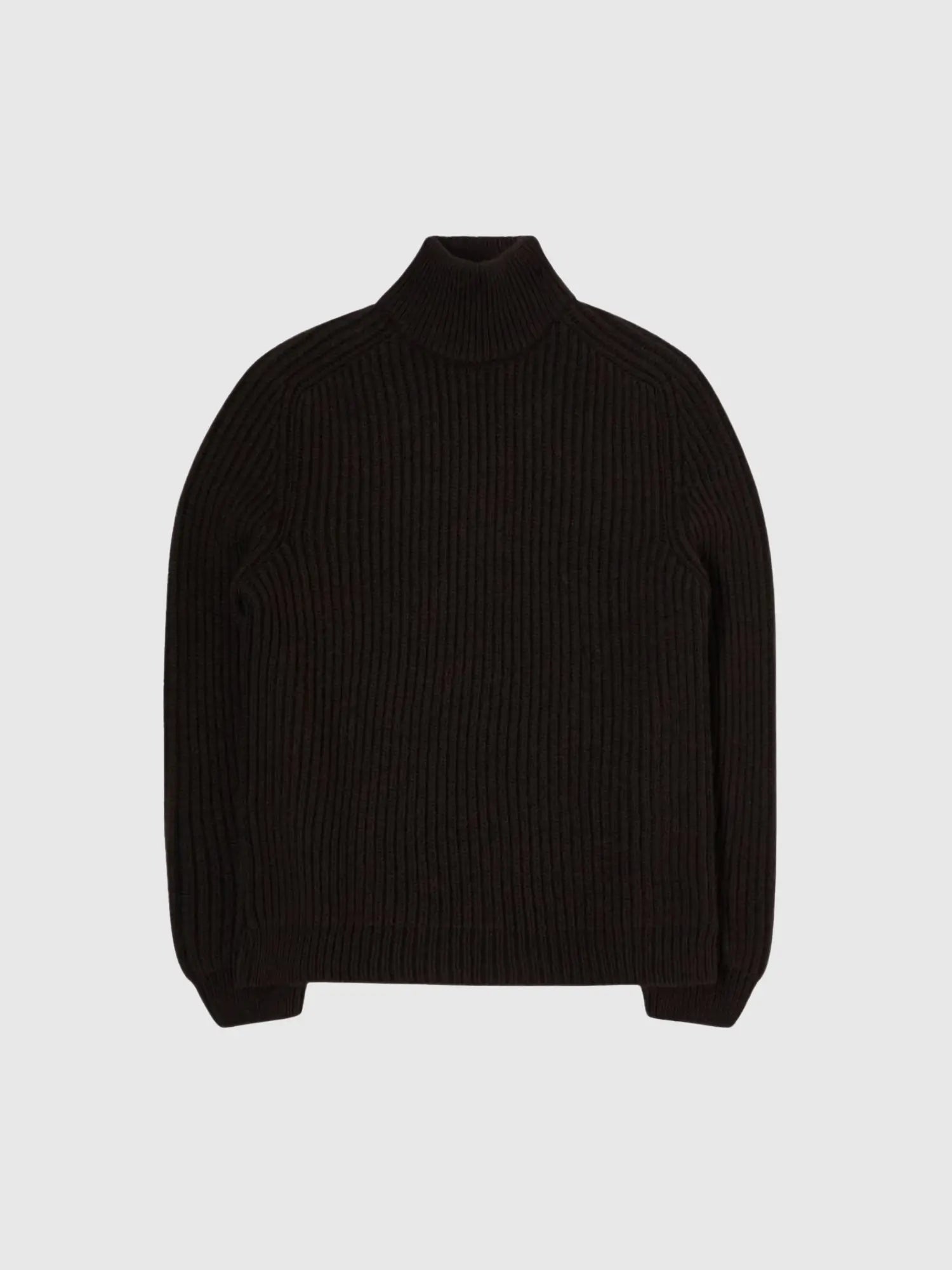 Roni High Collar Sweater Dark Brown