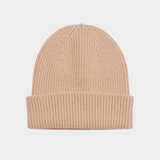 Merino Wool Beanie Honey Beige