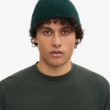 Merino Wool Beanie Emerald Green