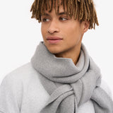 Merino Wool Scarf Heather Grey