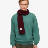 Merino Wool Scarf Oxblood Red