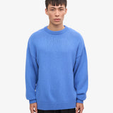 Oversized Merino Wool Crew Pacific Blue
