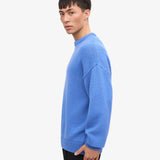 Oversized Merino Wool Crew Pacific Blue