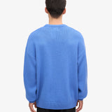 Oversized Merino Wool Crew Pacific Blue