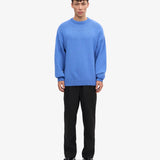 Oversized Merino Wool Crew Pacific Blue