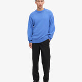 Oversized Merino Wool Crew Pacific Blue