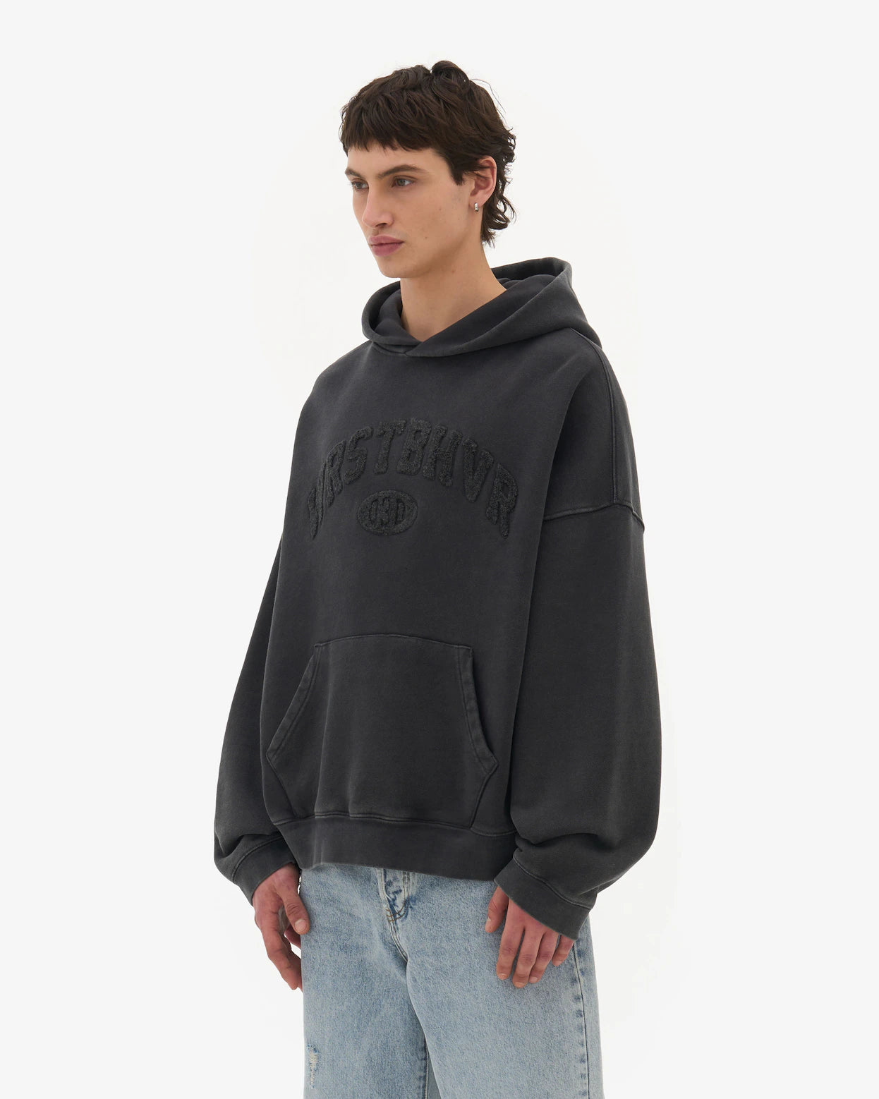 WRSTBHVR JESSE BLACK VINTAGE HOODIE