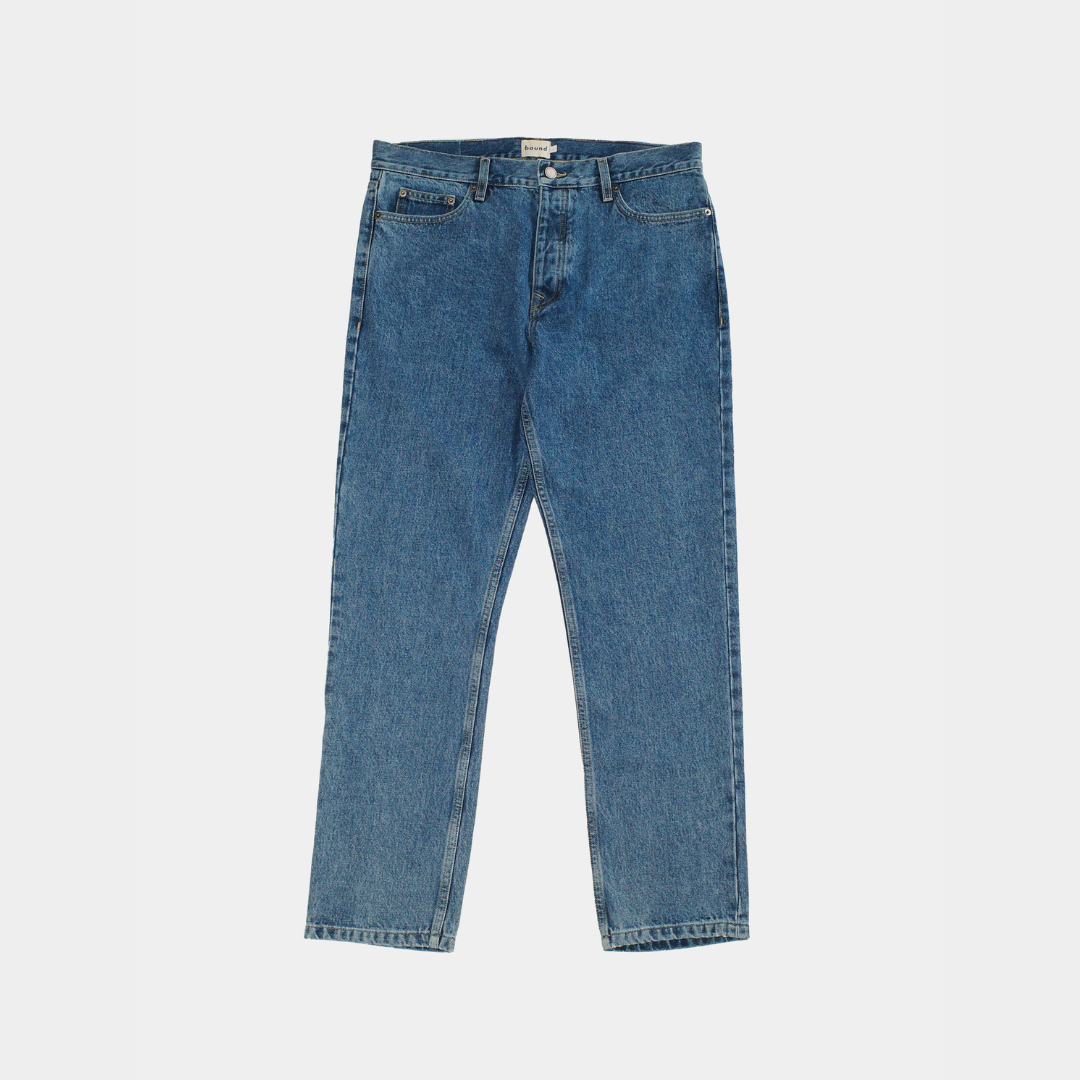 Kelnės BOUND BROOKLYN TAPERED DENIM JEAN - STONE WASHED BLUE UNISEX