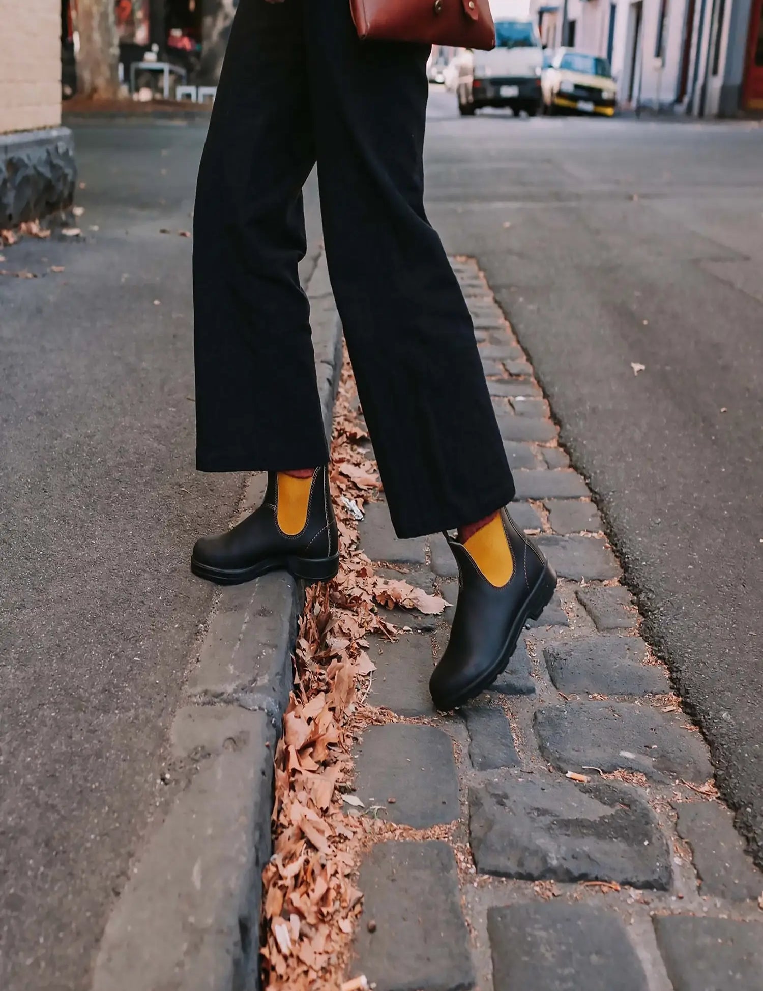 BLUNDSTONE 1919 BROWN & MUSTARD