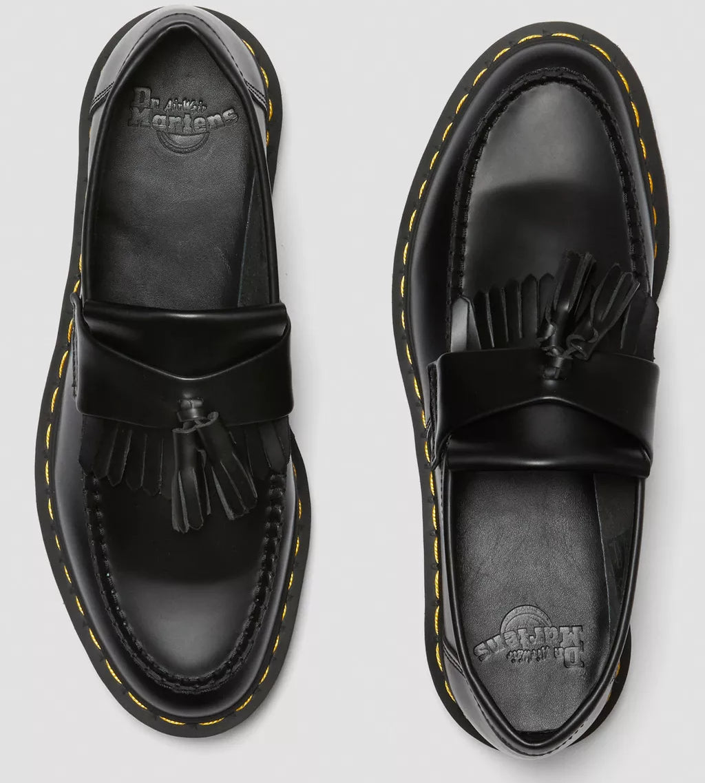 Adrian Yellow Stitch Smooth Leather Tassle Loafers 22209001