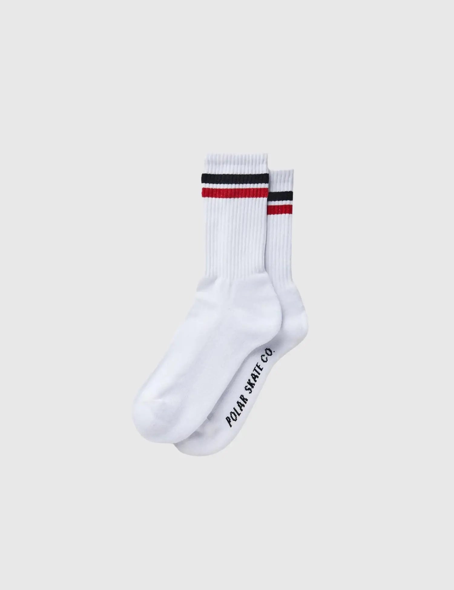 Kojinės POLAR SKATE CO. - STRIPE SOCKS WHITE