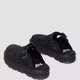 Zebzag Suede Platform Mules Black