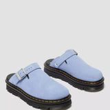 Zebzag Suede Platform Mules Cornflower Blue