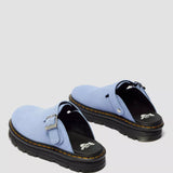 Zebzag Suede Platform Mules Cornflower Blue