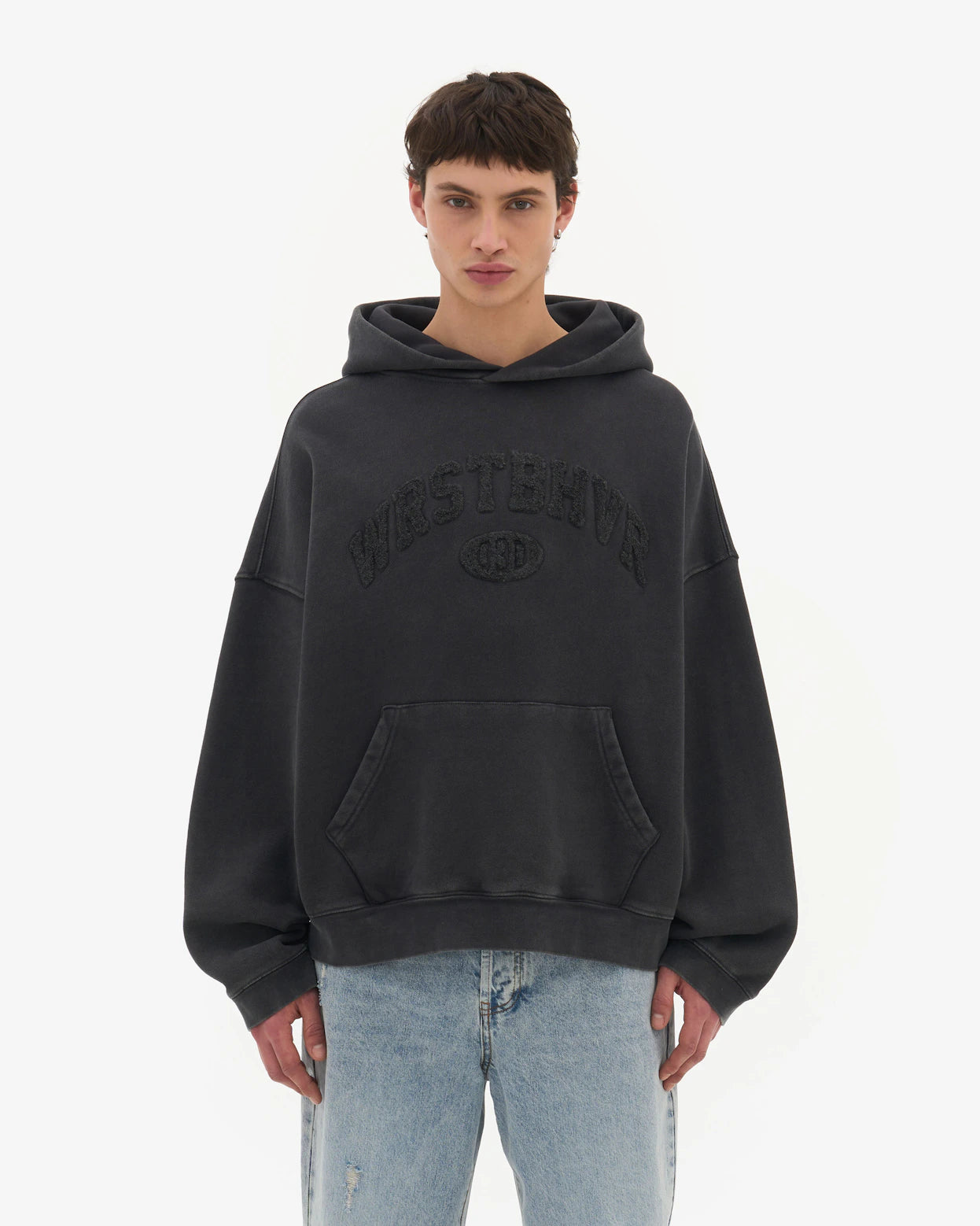 WRSTBHVR JESSE BLACK VINTAGE HOODIE