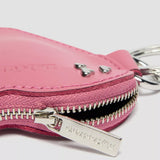 Leather Heart Shaped Key Ring Purse