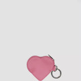 Leather Heart Shaped Key Ring Purse