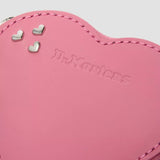 Leather Heart Shaped Key Ring Purse