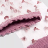 Short Heart Mesh Socks Dusty Rose