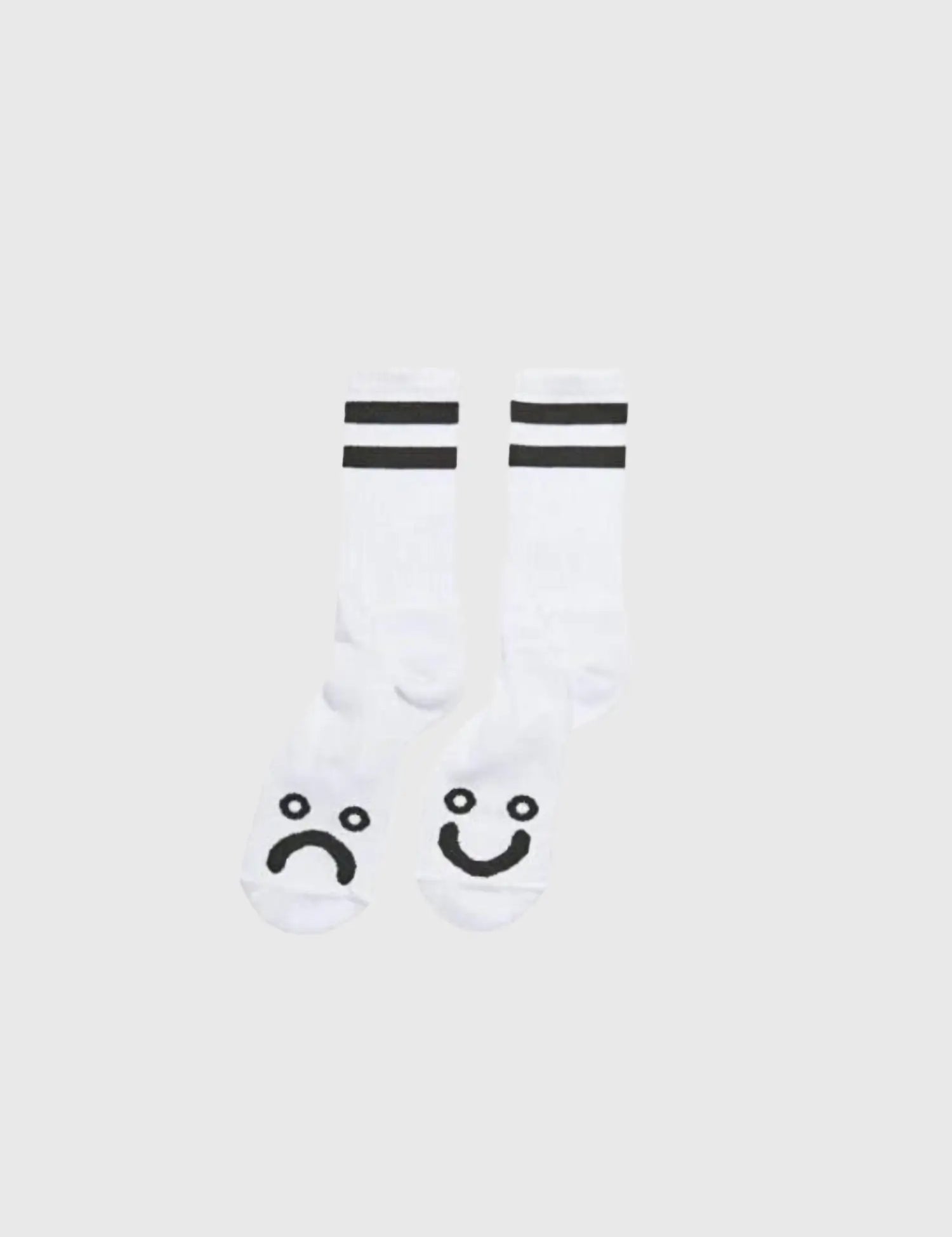 POLAR SKATE CO. - HAPPY SAD SOCKS WHITE