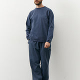 Heavy Jersey Long Sleeve Crew T-Shirt Navy