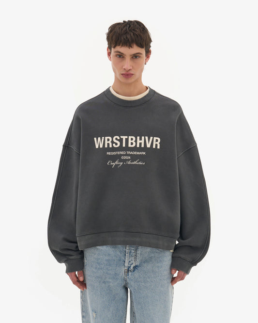 WRSTBHVR MECK BLACK VINTAGE SWEATSHIRT