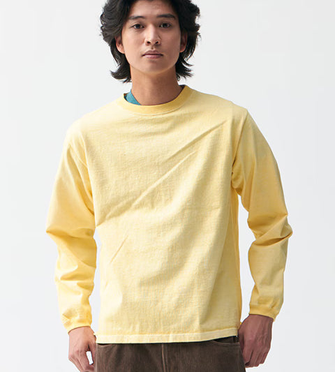 Heavy Jersey Long Sleeve Crew T-Shirt Navy