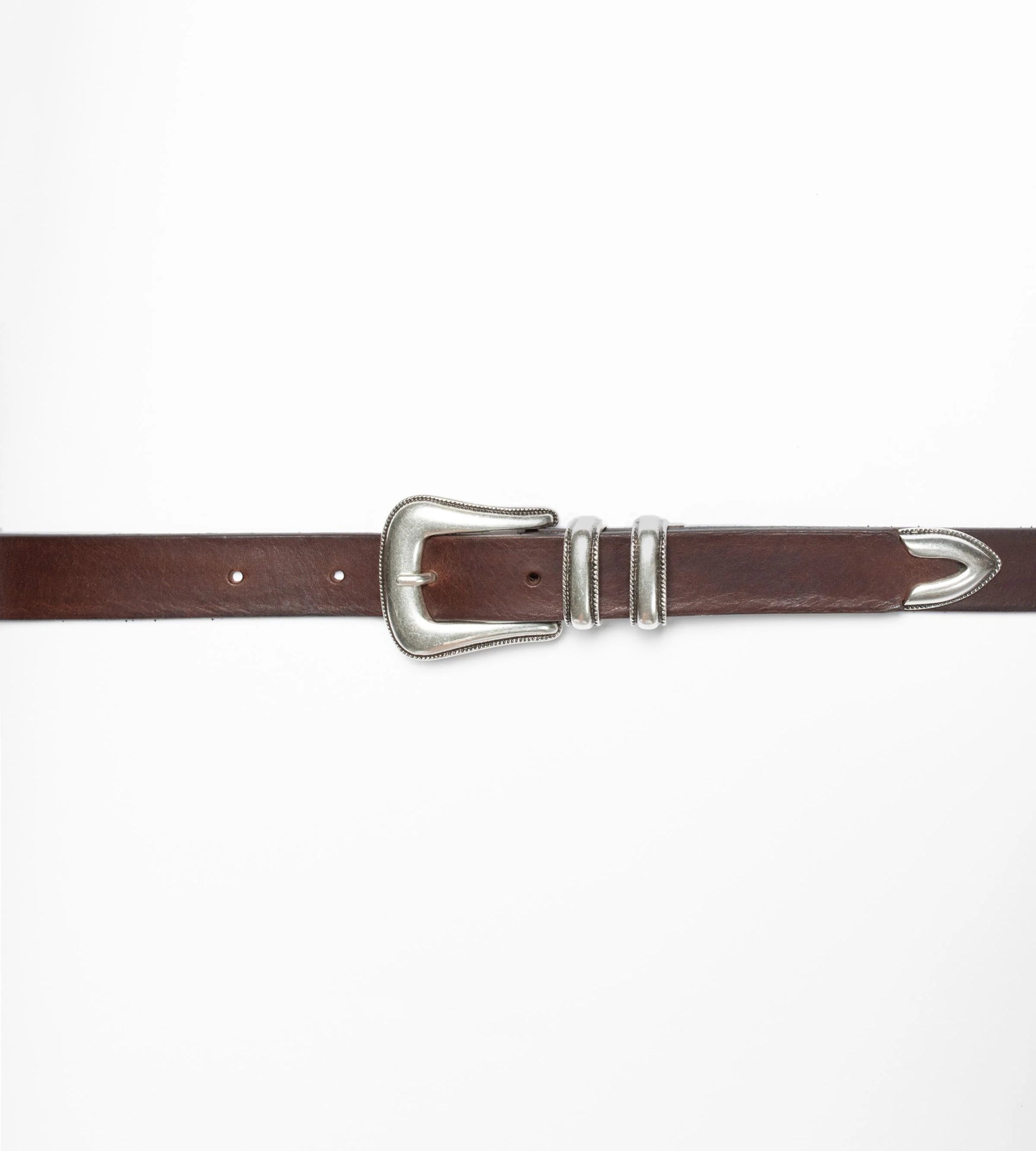 Western Silver Belt Dark Brown