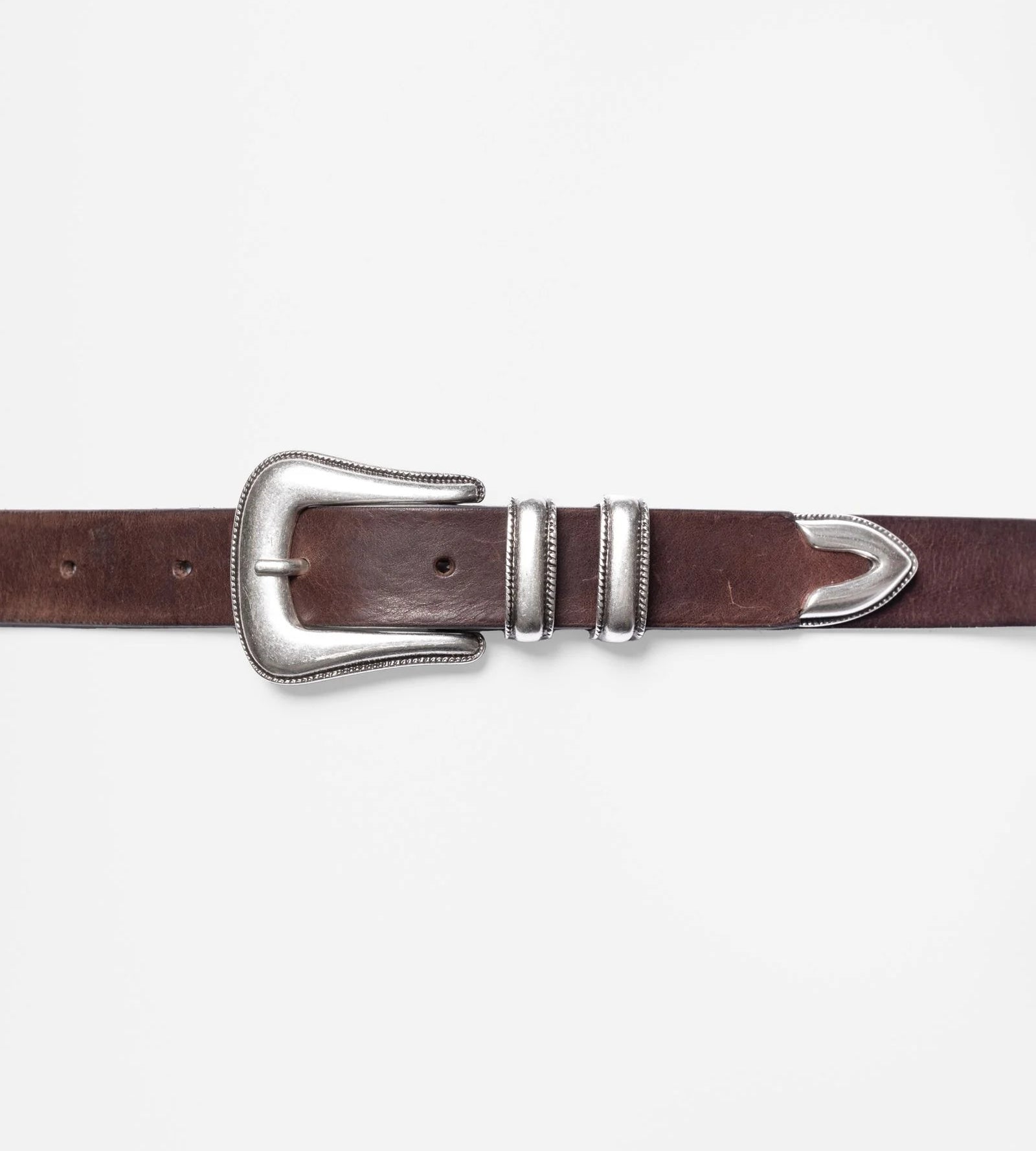 Western Silver Belt Dark Brown