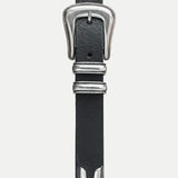Western Silver Belt Black