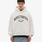 WRSTBHVR OFFBEAT V2 WHITE GREY MELAGNE HOODIE