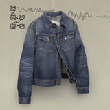 Conny Denim Jacket Big Wave Blue