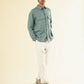 BOUND PREMIUM LINEN LS SHIRT - AQUA