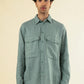 BOUND PREMIUM LINEN LS SHIRT - AQUA