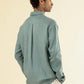 BOUND PREMIUM LINEN LS SHIRT - AQUA