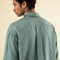 BOUND PREMIUM LINEN LS SHIRT - AQUA