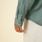 BOUND PREMIUM LINEN LS SHIRT - AQUA