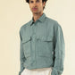 BOUND PREMIUM LINEN LS SHIRT - AQUA