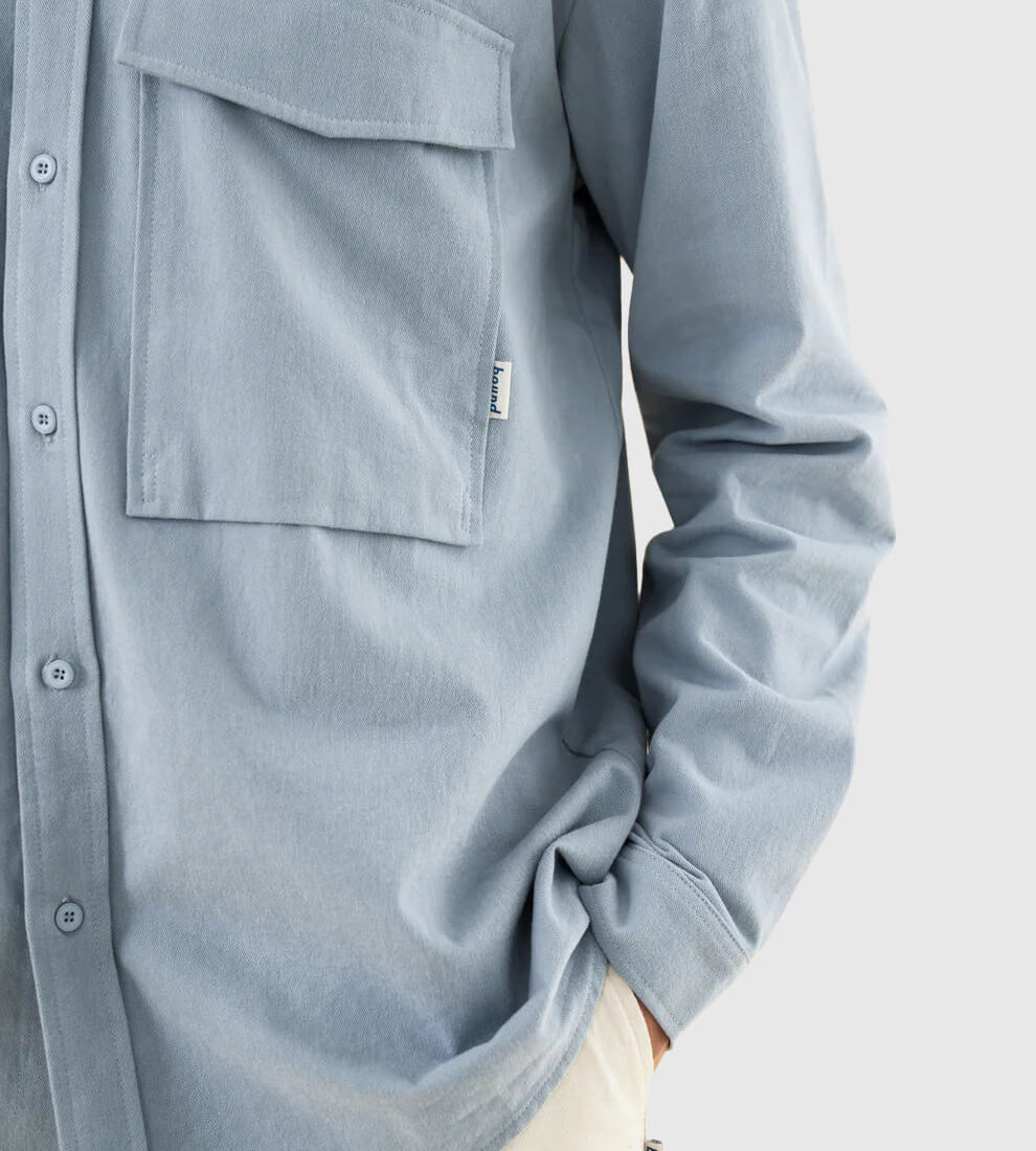 BOUND CANVAS LONGSLEEVE SHIRT BLUE