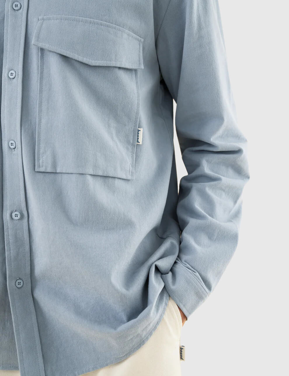 BOUND CANVAS LONGSLEEVE SHIRT BLUE