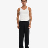 Organic Straight Leg Sweatpants Deep Black