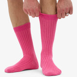 Merino Wool Blend Sock Bubblegum Pink