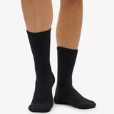 Merino Wool Blend Sock Deep Black